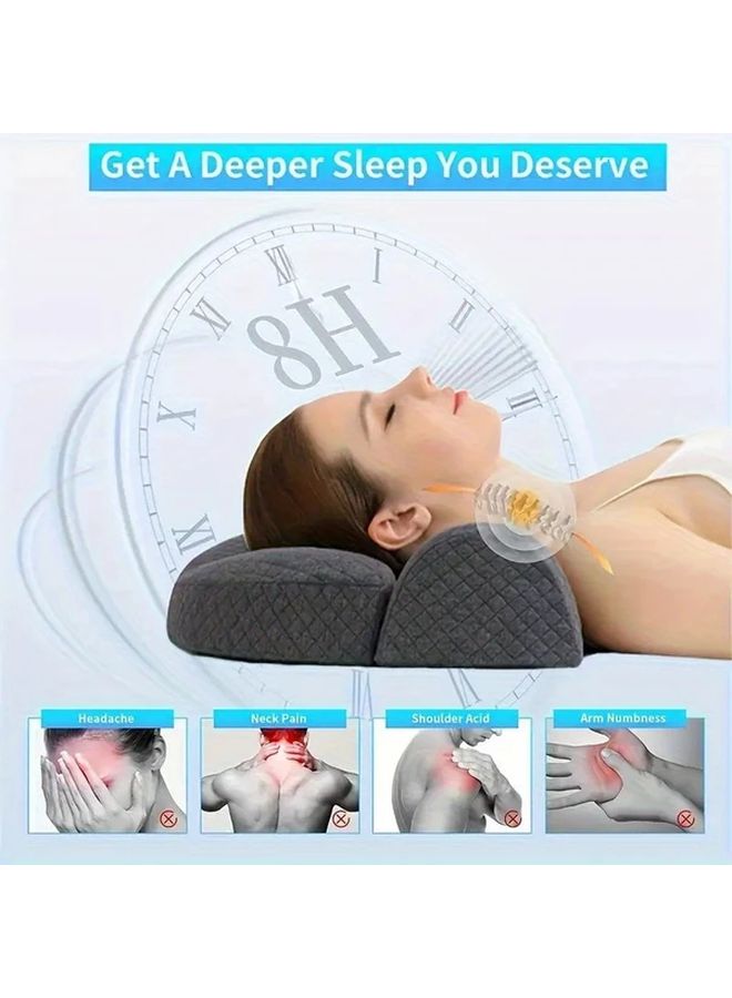Ergonomic Neck Support Pillow For Cervical Relief 1pc Contoured Design For Spinal Alignment - Image 3